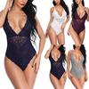 New Women Lace Deep V-Neck Backless Lingeie Bodysuit Teddy Underwear Jumpsuit