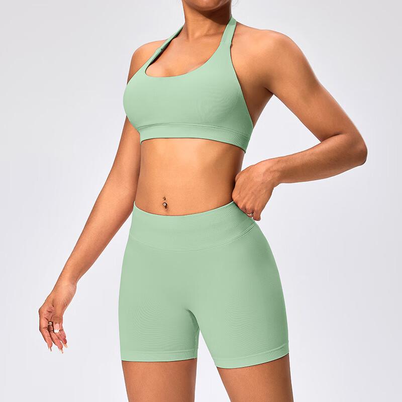 Seamless Peach Hip Yoga Set XS