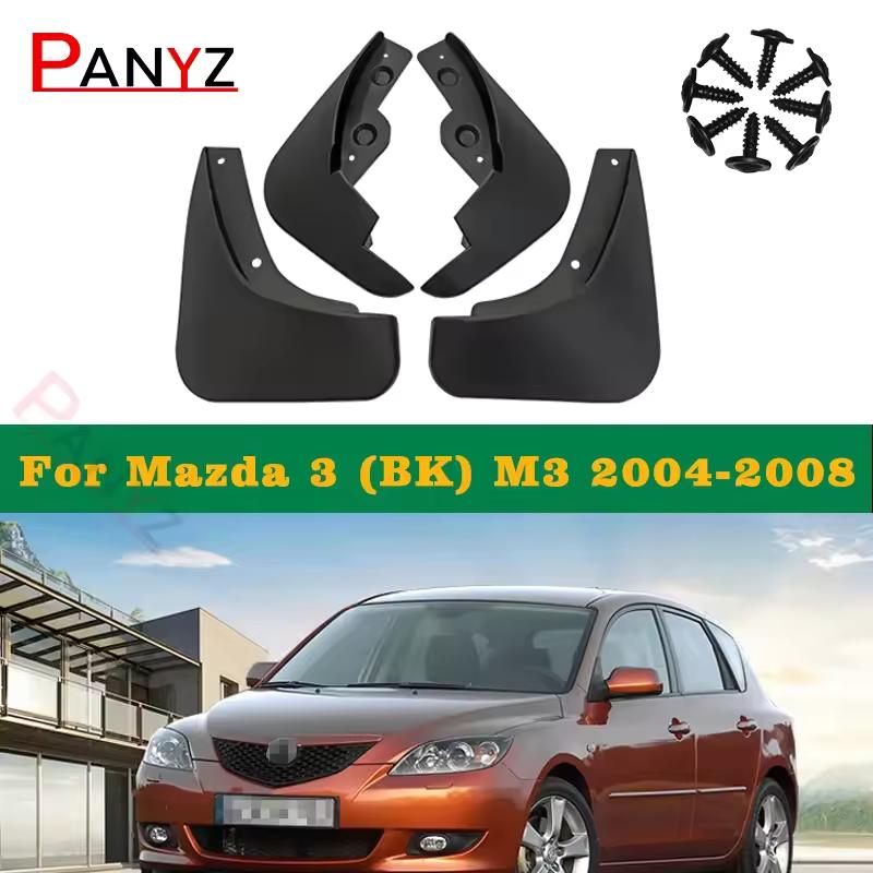 For Mazda 3 BK Sedan Saloon 2004~2009 Mudguards Fender Mud Flap Guard Splash Mudguard Car Auto Styline Front Rear Mudflaps