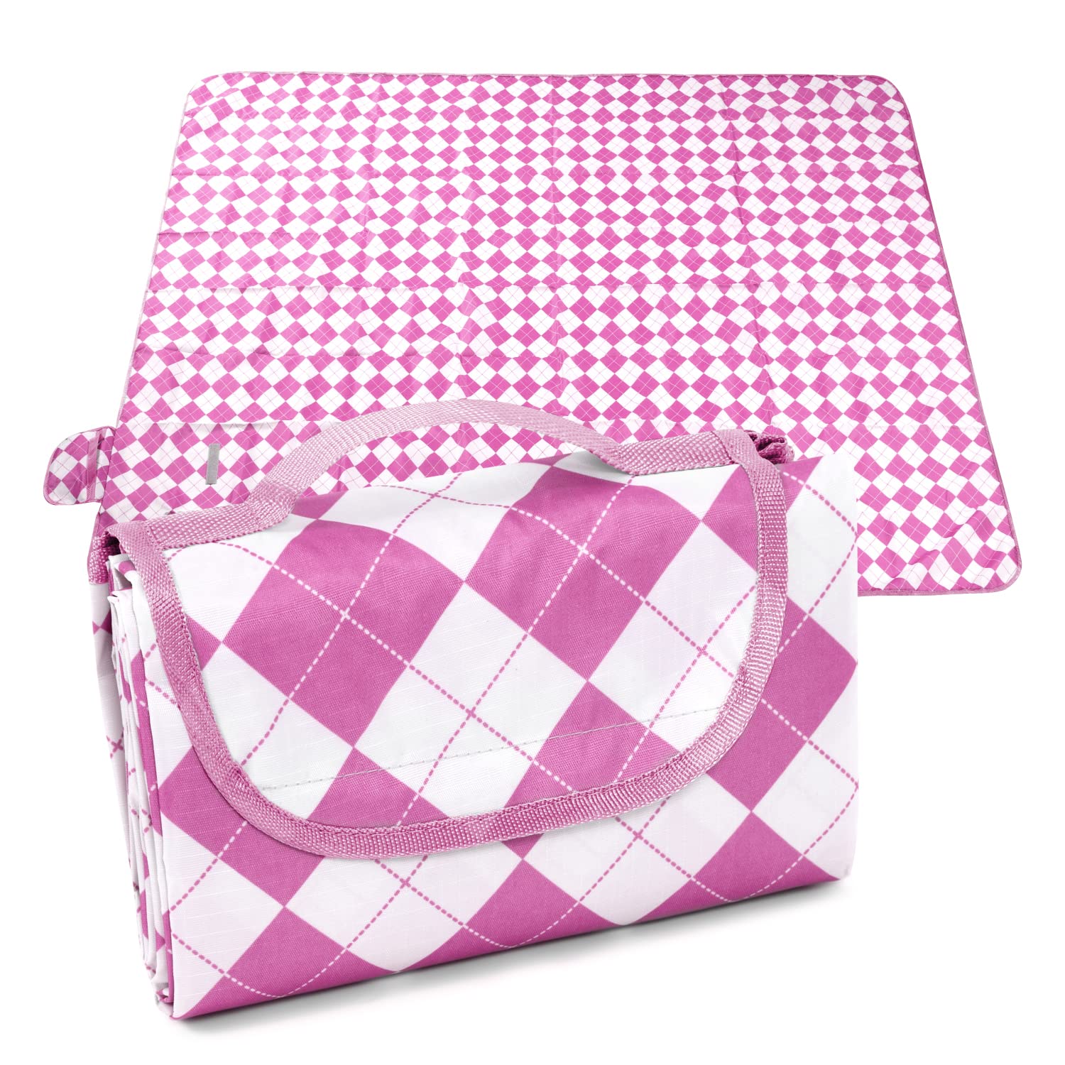 

Chamboise Picnic Waterproof Sheet, Pink, Thick, Large, 150x200cm, Compact, розовый