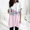 Women's Hoodies Casual Short Sleeve Shirts Fashion Print Tunic Tops With Pockets