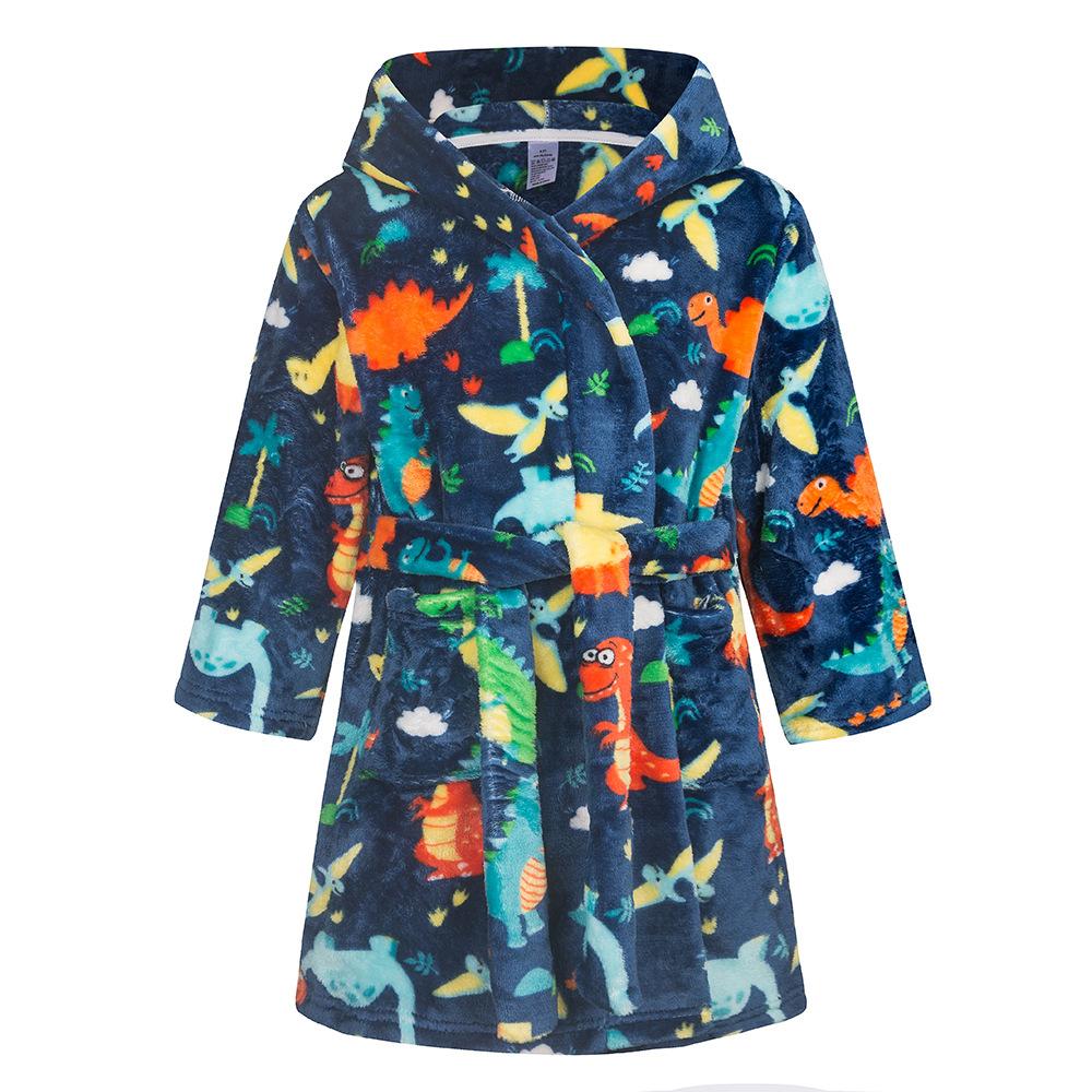 Winter Kerst Badjas Voor Meisjes Pyjama Dierlijke Badjassen met Capuchon Kinderen Kamerjas Jongens Nachtkleding Kinder Badjas 6 8 10 12J