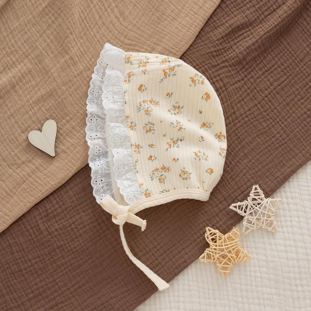 Spring Autumn Baby Lace Sun Hat for Toddlers - Pure Cotton, Unisex, Boneless Design