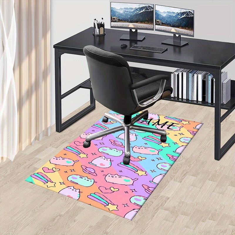 Schattig, Pluizig, Kat Kantoor Tapijt Zacht Polyester Entree Tapijt Wasbaar Antislip Machine Wasbaar In