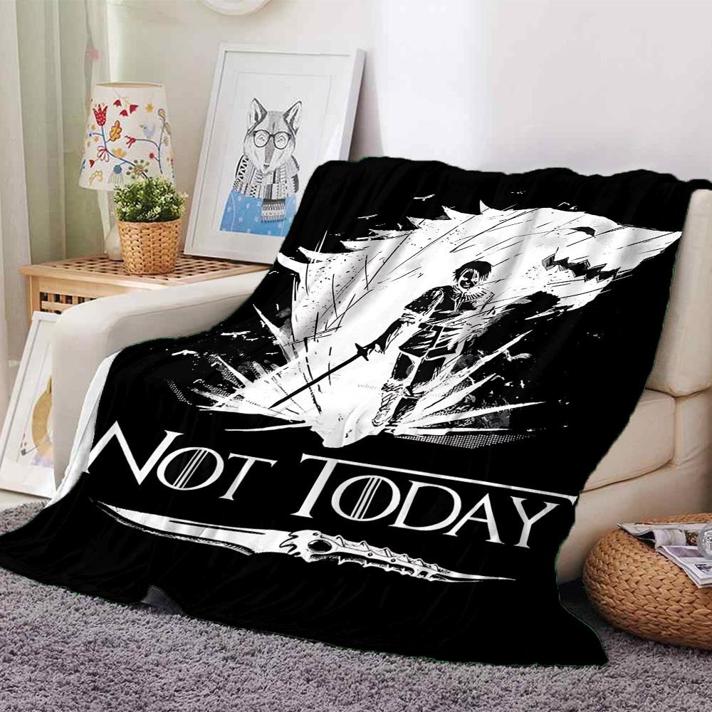 1pc Not Today Throw Blanket Soft Flannel, Cozy All Season Polyester Perfect for Home, Office 80cmx120cm