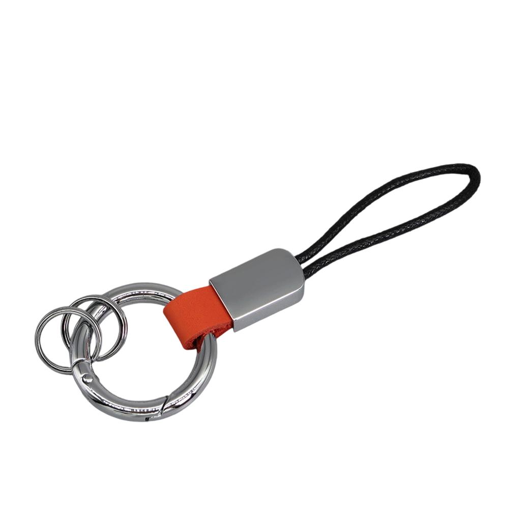 Simulated Leather Keychain With Finger Ring And Adjustable Wrist Strap Trendy Key Holder For Car Keys Organization