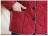 Chic Autumn/Winter Cotton Jacket with Fleece for Middle-Aged and Elderly Women, Warm Short Coat