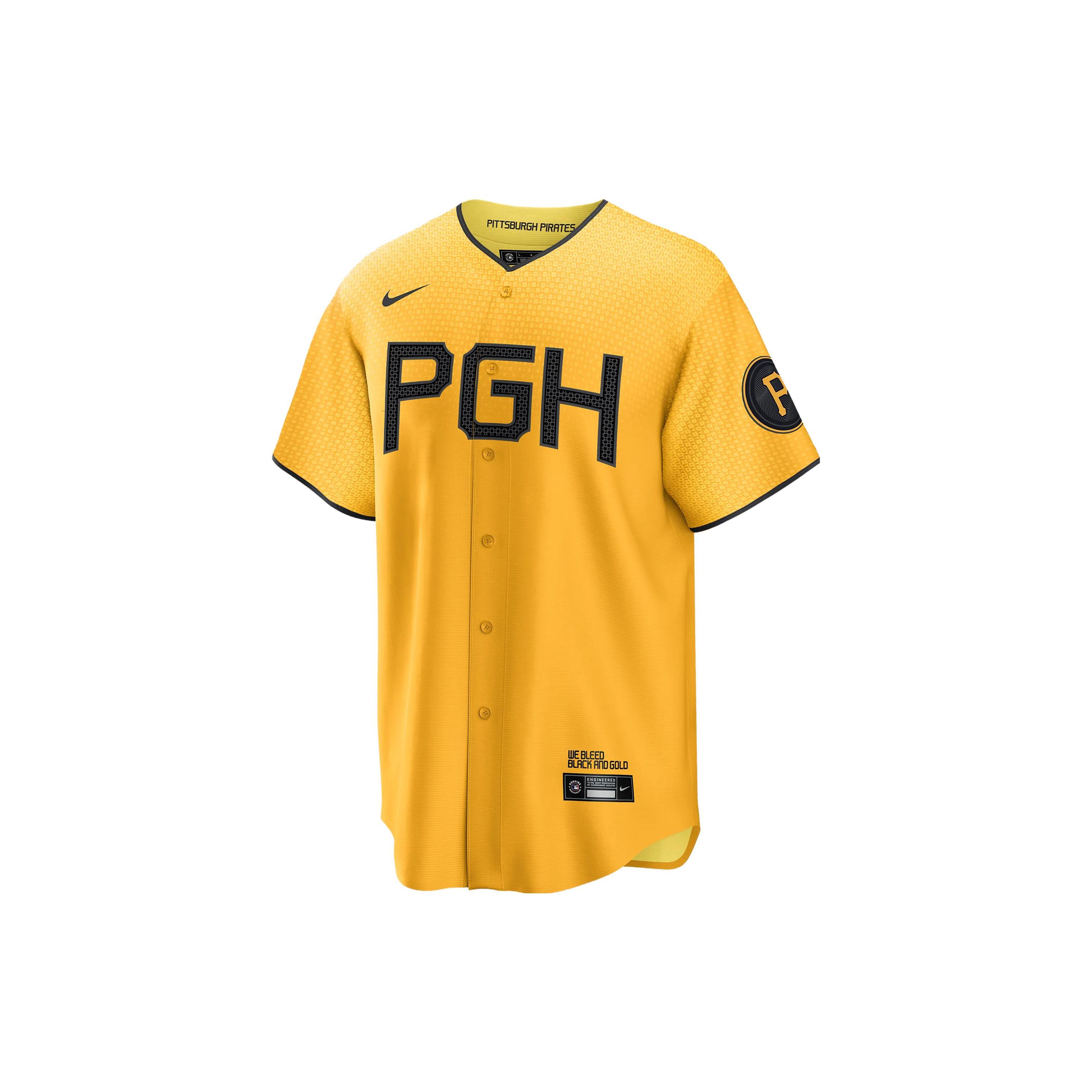 Nike Mlb Pittsburgh Pirates City Connect (Ke Bryan Hayes) Men s Replica Baseball Jersey T77001O1PT7-H13 M