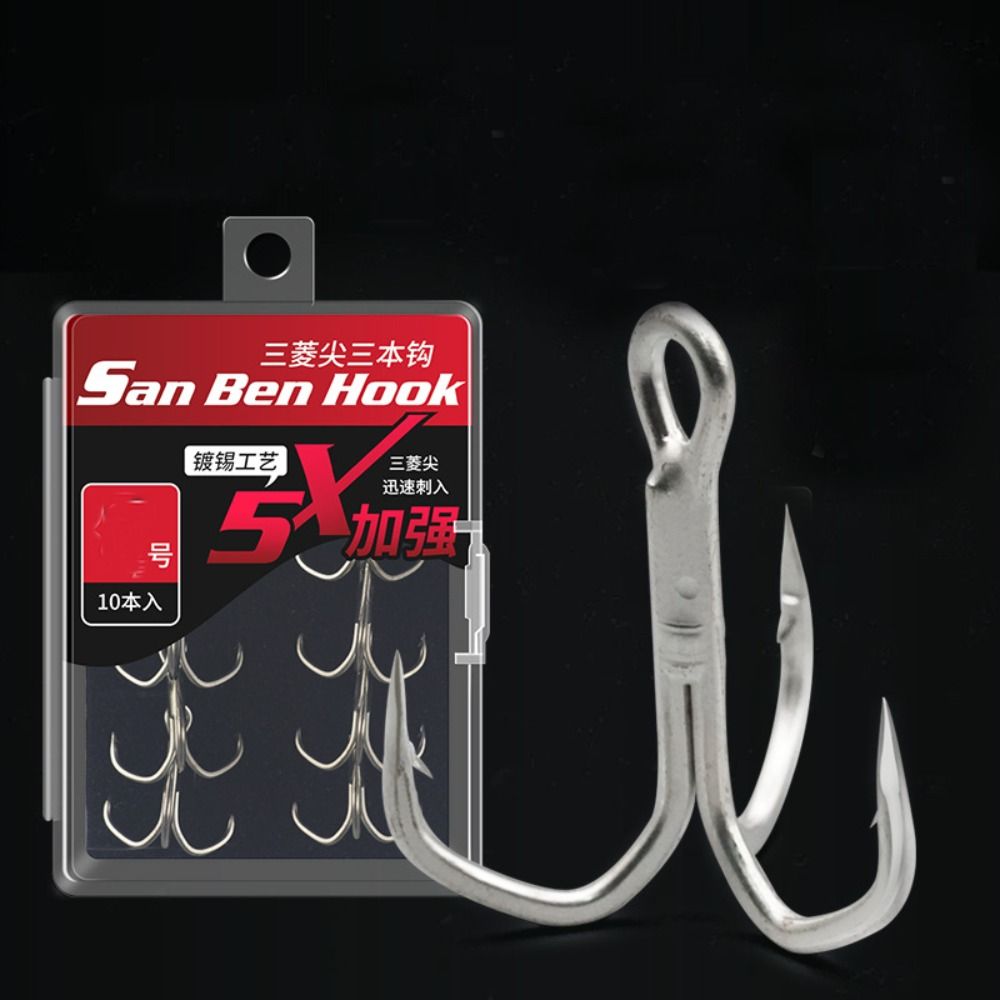 

10pcs Fishing Tackle Fishhooks Lure High Carbon Steel Hook new Barbed Hooks Outdoor 10