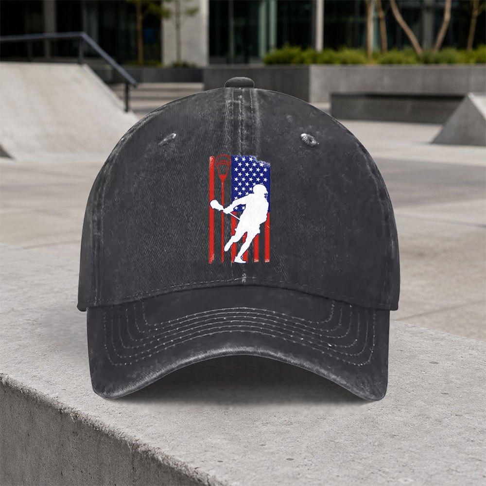 Vintage American Flag Baseball Cap Unisex Adjustable Duckbill Hat for Unisex Women Outdoor Daily Wear Parties
