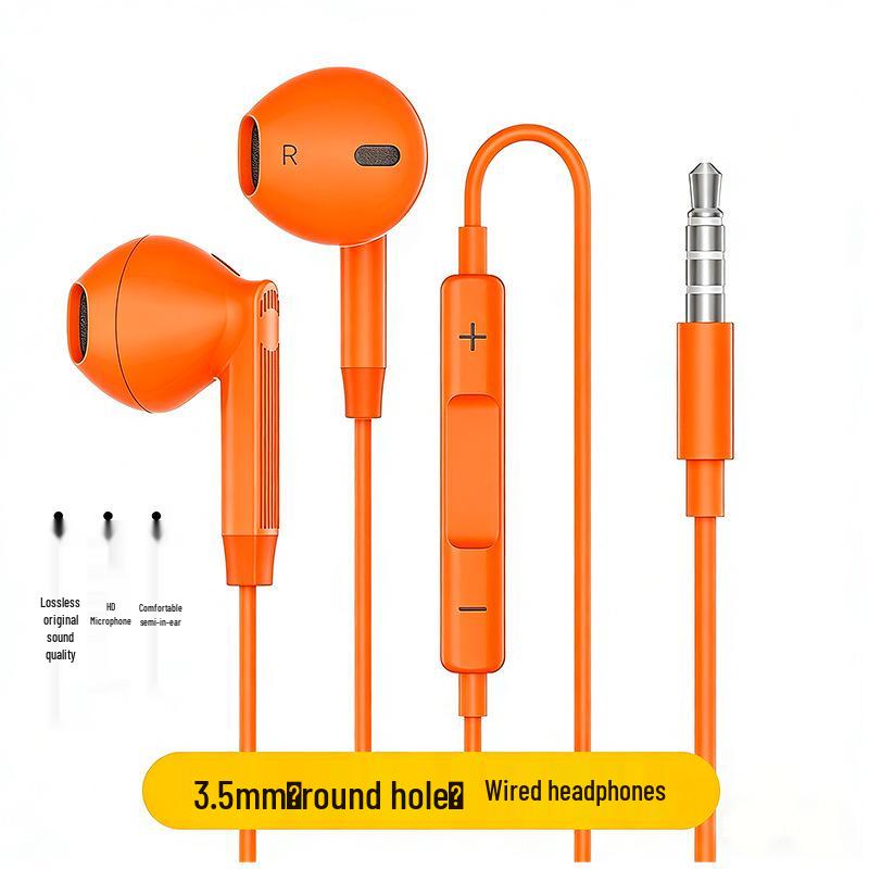 Yongteng In-Ear Wired Earphones with Mic, High-Quality Sound & Deep Bass, Compatible with Apple & Android Phones