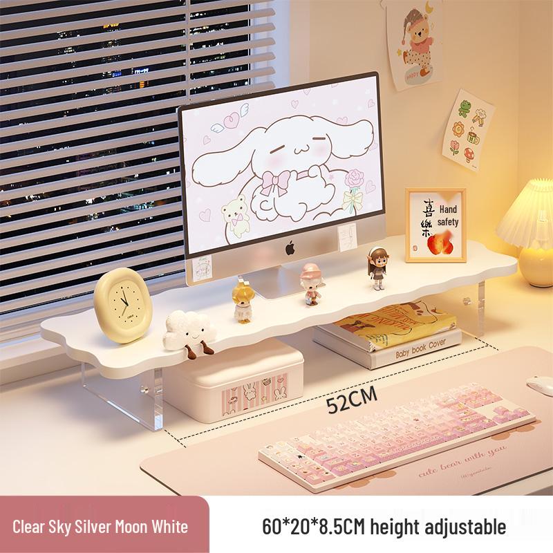 Monitor Riser and Keyboard Tray Combo Stand