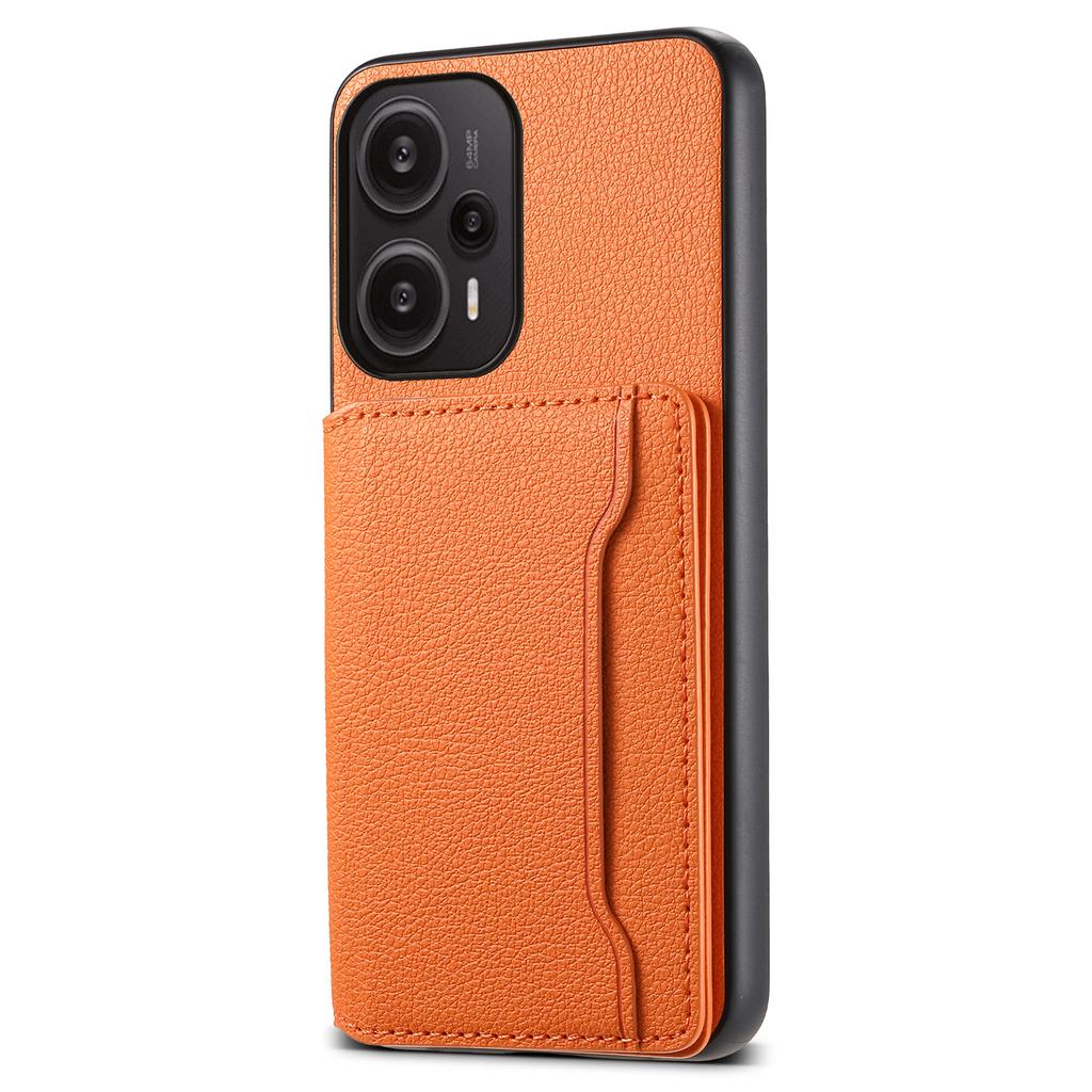 For Xiaomi Redmi Note 12 Turbo/Poco F5 5G Case Anti-dust Calf Texture Card Slots Phone Protective Cover