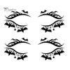 Cosmetic Transfers for Adults 2 Pairs Halloween Eye Tattoo Stickers, Waterproof Temporary Face Decals with Ghostly Decorations Pumpkin Bat Spider Web,