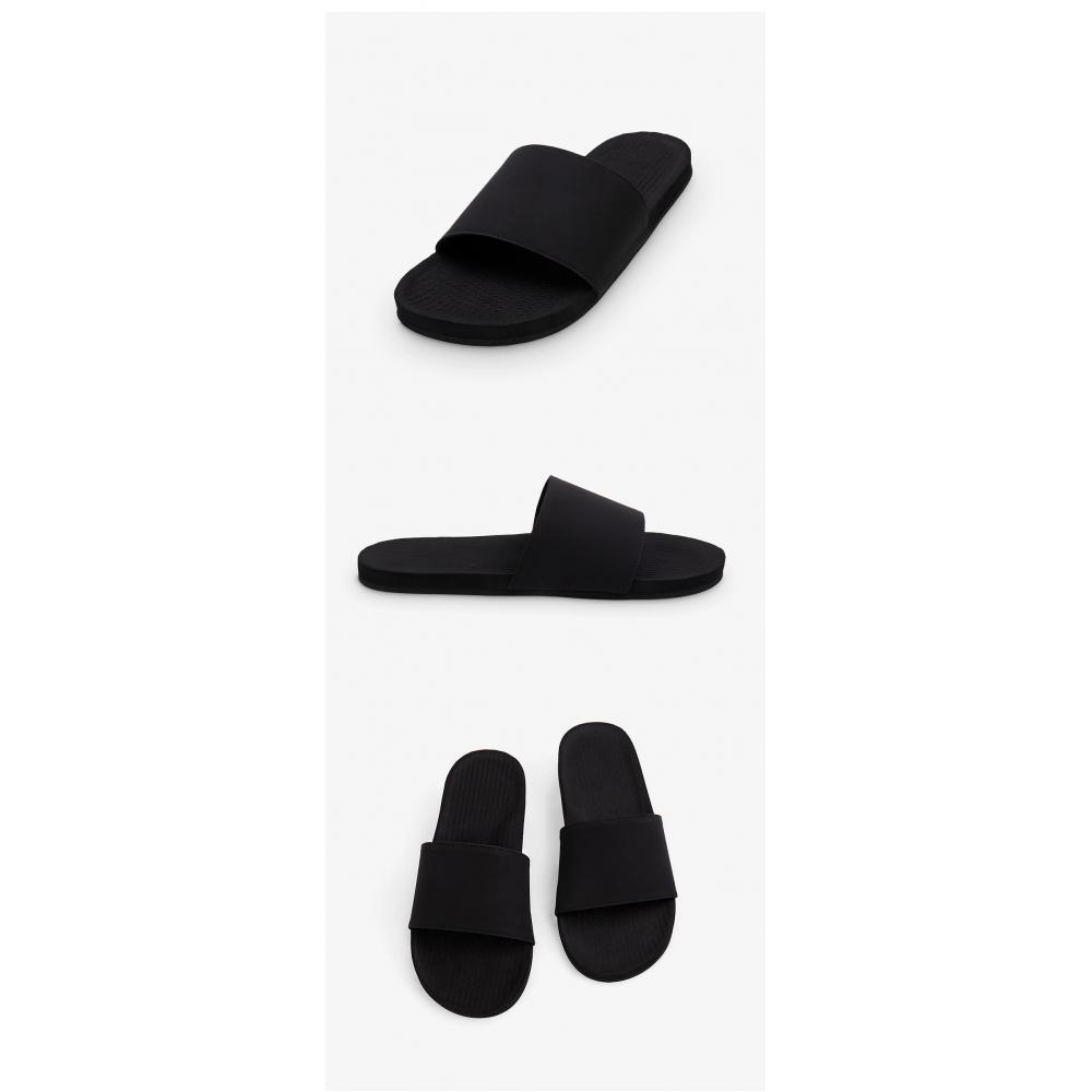 Indosol Essential Slide   Black Slipper