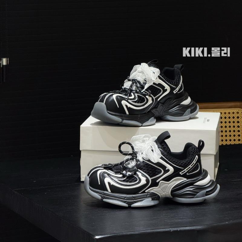 Thick-soled heightening versatile women's summer new mesh breathable casual soft-soled sports dad shoes