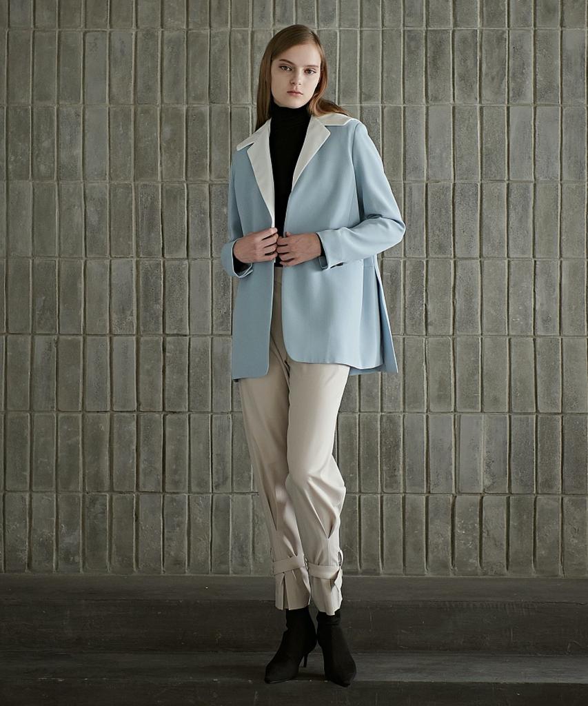 MITTE Hem Line Pleats Banding Pants _Beige