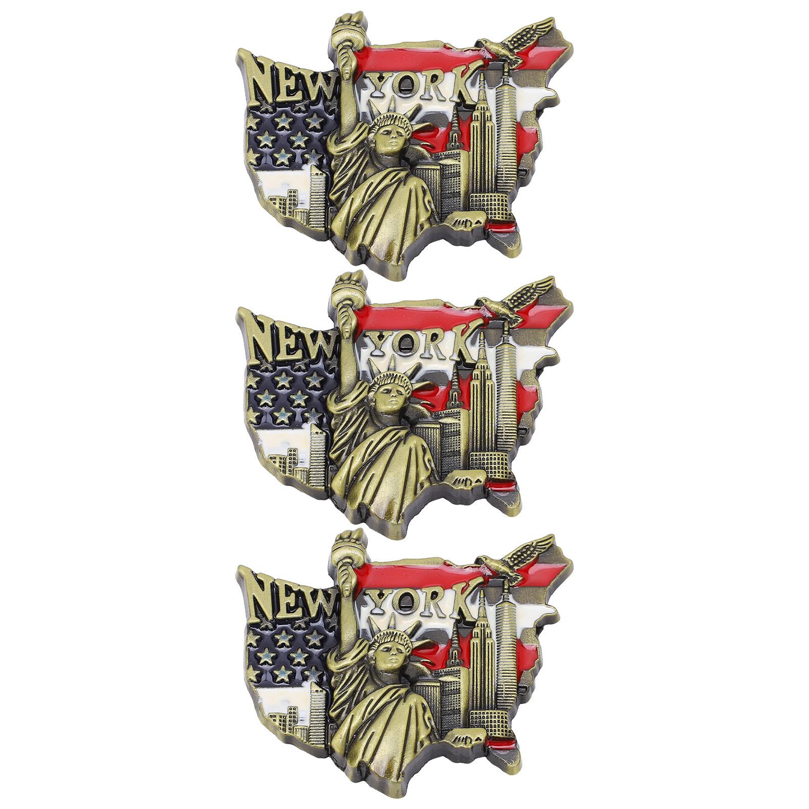 

3шт трехмерный магнит на холодильник легкая адсорбция уникальный Нью-Йорк декоративный магнит на холодильник