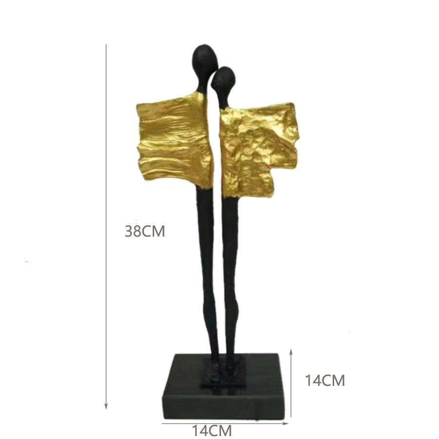Modern Minimalist Metal Abstract Figure Model Room Bookshelf Statue Livingroom Table Resin Ornaments Home Decoration Art Crafts