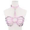 Sexy PU Leather Harness Lingerie Chest Harness Woman Black Sexy Cage Bra Punk Bondage Harajuku Festival Accessories Rave Outfit