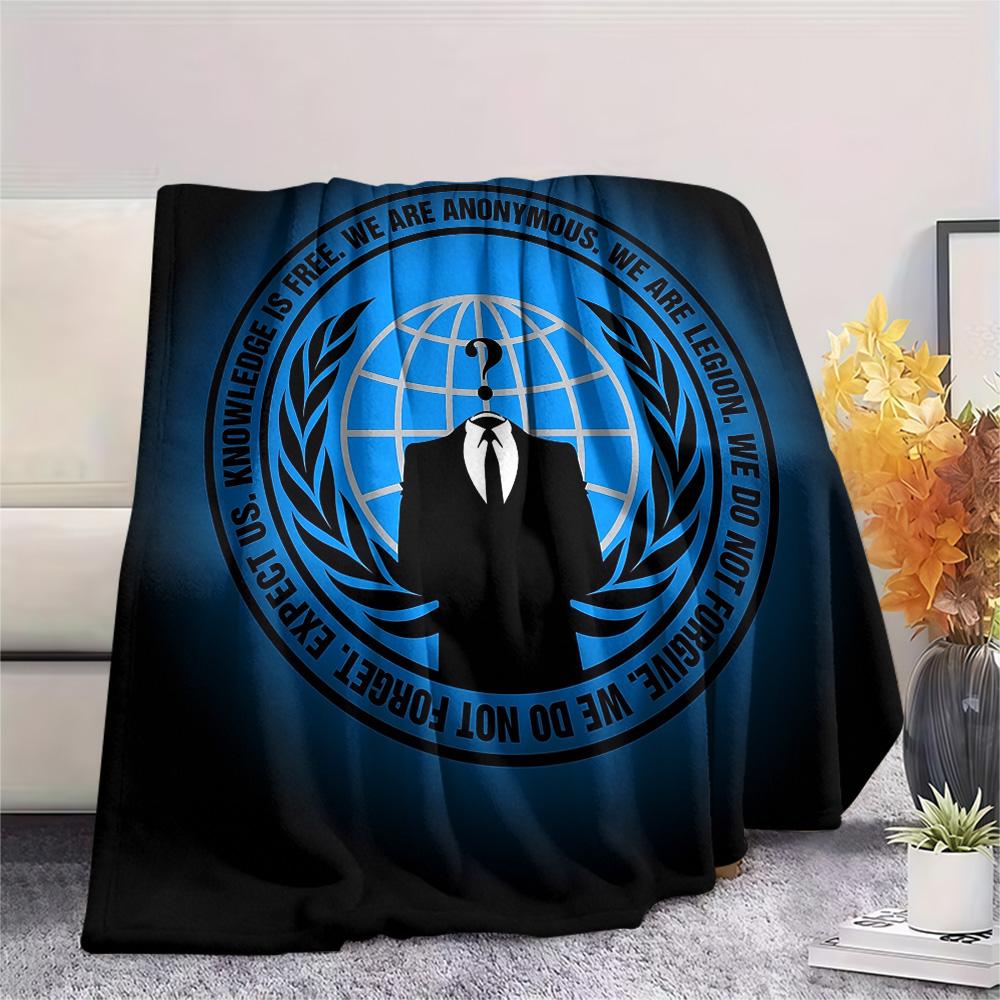Anonymous  Print Flannel Blanket, High quality Comfortable for All Seasons, Home Decor, Warmth and Comfort