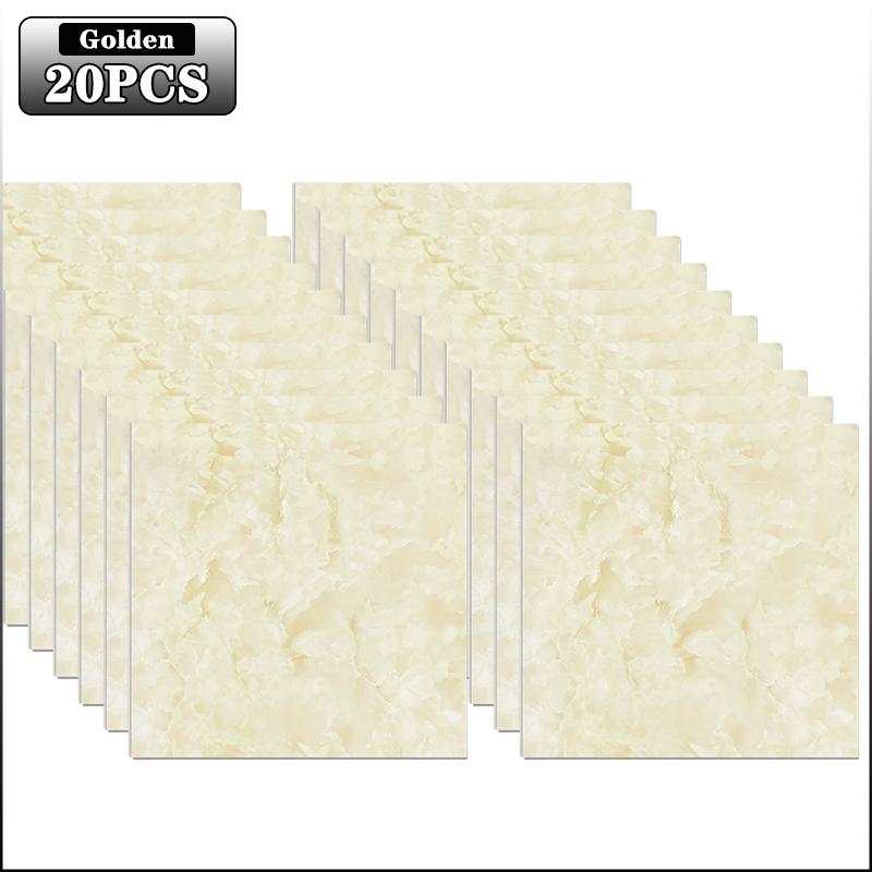 10-40PCS Marble Style Self-adhesive Floor Stickers Thickened Wear-resistant PVC Flooring Mats for Household Use Easy To Install