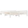 Solid Wood Bed without Mattress White 200x200 cm Pine Wood