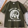 Im A Delight Funny Graphic Tee Possum Short Sleeve Round Neck Tshirt Unisex WOMEN Casual Animal Tshirt Streetwear Clothes Tops