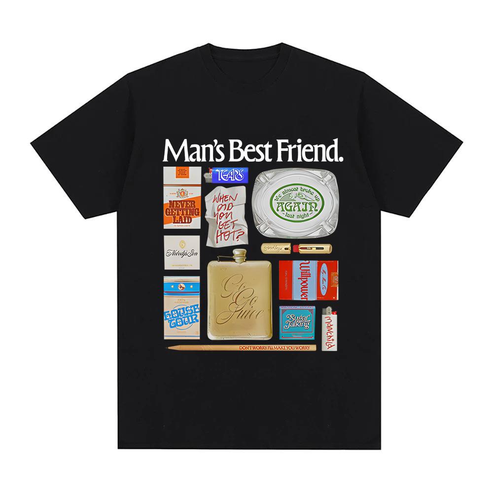 

Сабрина Карпентер-Лучший ДРУГ ЧЕЛОВЕКА Футболка Футболка Летняя Футболка в том же стиле, что и у певицы Корейская 100% хлопок Ropa HombreТопы 4XL