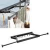Wall Mounted Clothes Drying Rack Aluminum Retractable Folding Clothes Hanger Rack with Adhesive for Laundry Balcony Bathroom