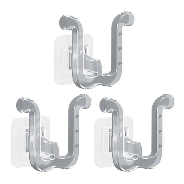 

Полка для тапочек Самоклеящаяся ванная комната Простой крючок для тапочек Сушилка для унитаза Настенный крючок для хранения в спальне Сушилка для обуви Transparent-3pc