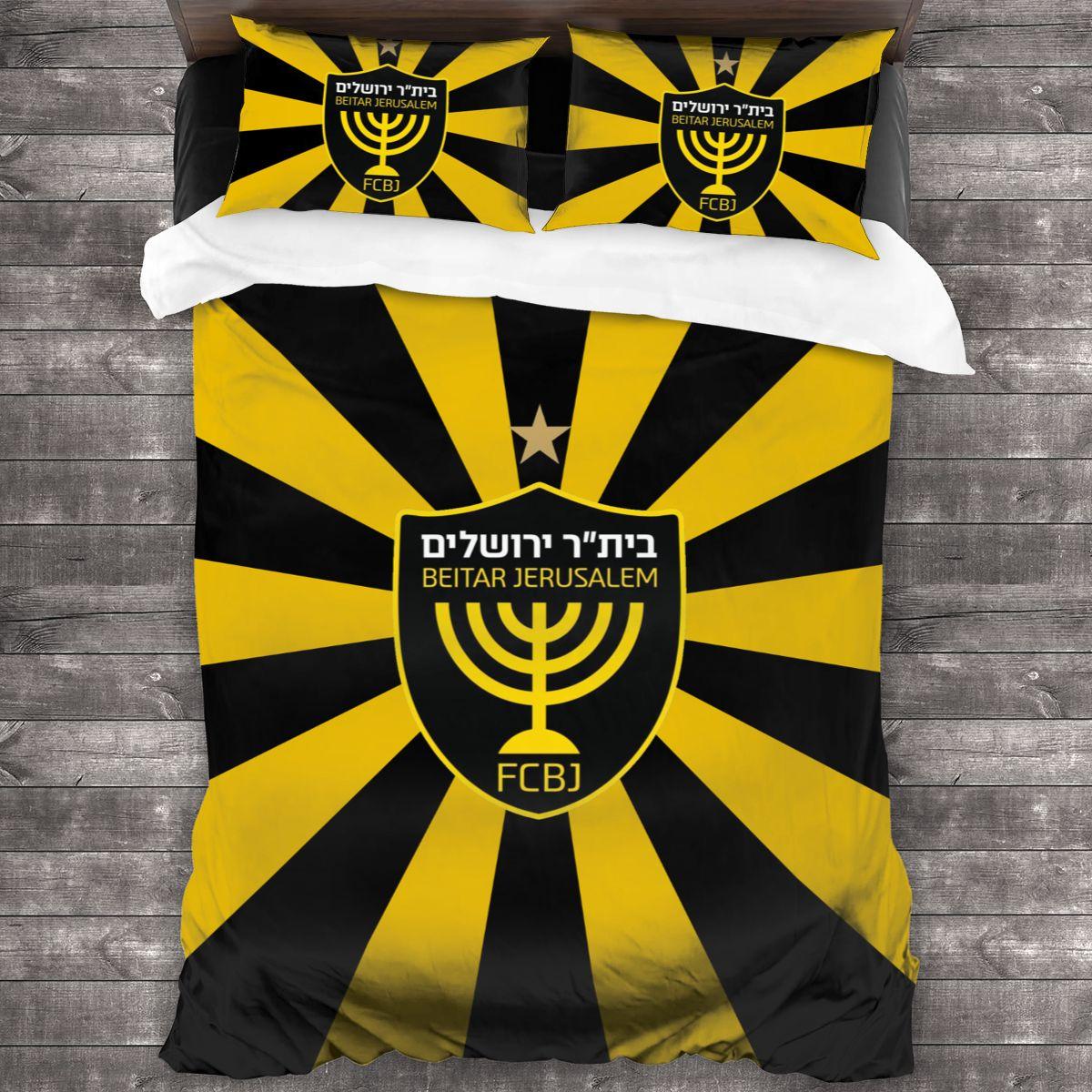 

Beitar Jerusalem All Season Twin Bedding Set Single Twin Full Queen King Size Bed Set Aldult Kids Bedroom Duvetcover Sets 3D EU Single(135*200cm)3pcs