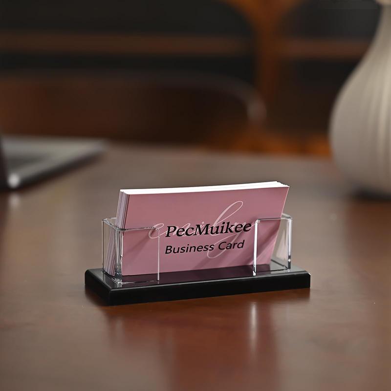 Transparenter Acryl Visitenkartenhalter, Büro Visitenkarten Aufsteller, 30-40 Visitenkarten Kartenhalter für Schreibtisch