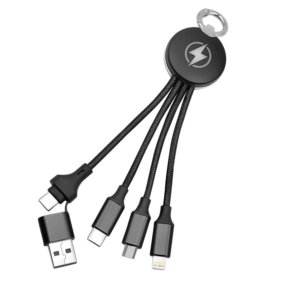 3 In 2 USB Fast Charging Cable Multi Charger Cord Nylon Braided Type C Micro IOS Charging Cable for iPhone Samsung