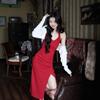 L Sexy temperament neck sling banquet dress dress woman, sleeveless waist split fork solid color hip wrap dress