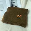 2025 Winter Japanese Cute Puppy Embroidery Scarf for Neck Protection