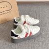 thick-soled versatile little white shoes women's new summer niche retro leather heightening sports and leisure board shoes