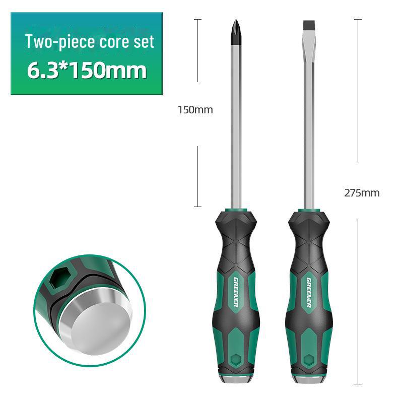 Green Forest Master Industrial Flathead & Phillips Screwdriver Set