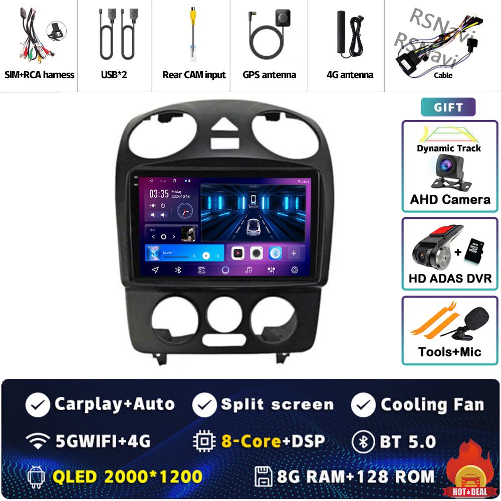 Android 14 Carplay Auto For VW Volkswagen Beetle 2000 2001 - 2012 Car Radio 4G WIFI Player Multimedia Srereo Navigation Video BT