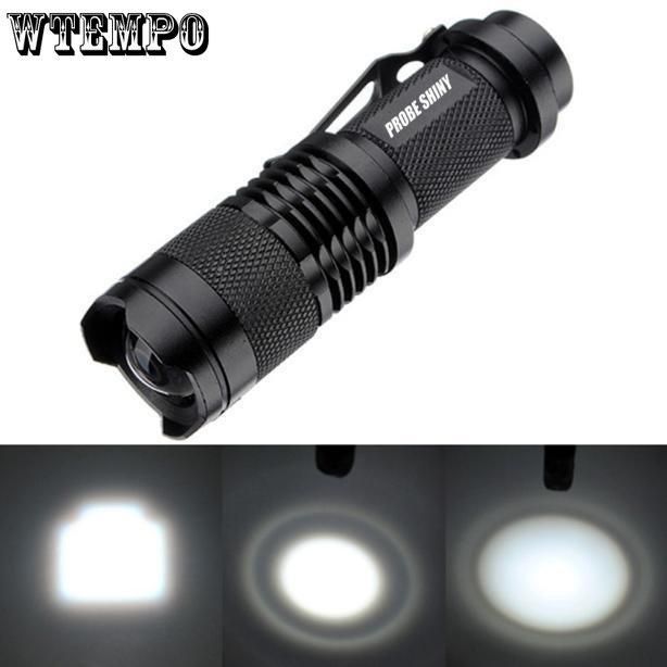 Lanterna puternică portabilă lampă de bicicletă scurtă mini Q5 LED lanternă torță focalizare reglabilă zoom lumină lampă