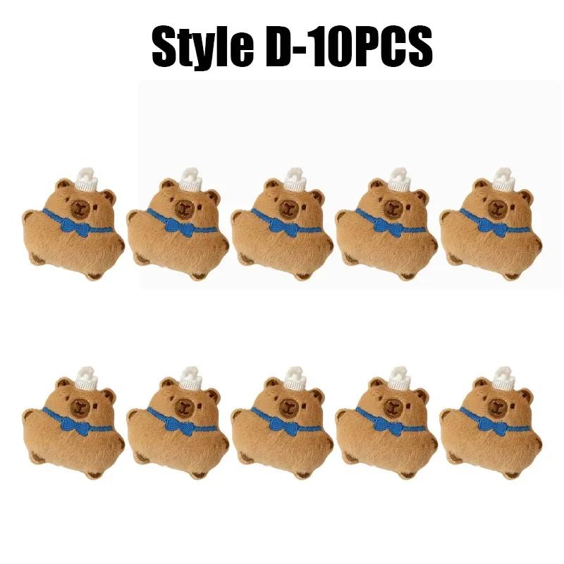Adorable Capybara Plushie Keyring Funny Bread Topper Anime Style Fluffy Hanging Toy Cute Food Themed Decor Accessories for Teens