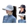 Women Baseball Hat Extended Brim Sun Protection UPF Quick-Dry Adjustable Fit Outdoor Baseball Cap Travel Riding Hat