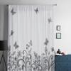 Abstrakte Blumen und Schmetterlinge, transparente Vorhänge für Wohnzimmer, Fenster, transparenter Voile-Tüll-Vorhang, Schlafzimmer-Vorhänge, Heimdekoration