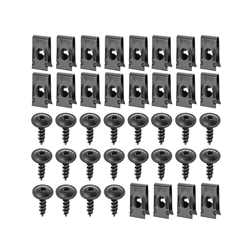 Metal Self Tapping Fasteners For Automobiles Ushaped Clip Screws Motorcycle Anti Rust Protection Clip Screws Clip Iron Plates