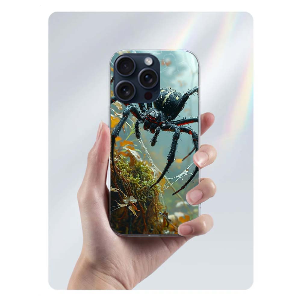 Spiders on the Spider Web Clear Phone Case For Iphone 17 Air 16 Pro Max 15 Pro 14 Plus 17E 16E 11 13 12 Mini Cover Cases Fundas