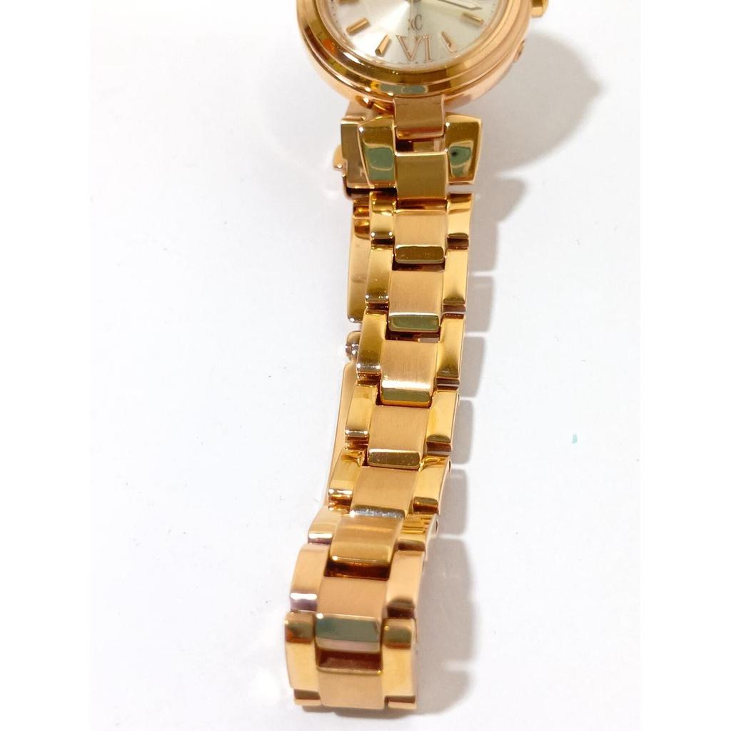 Used CITIZEN xC Cross Sea ES8132-58A MINISOL Series Eco-Drive Radio-Controlled Watch Pink Gold Simple Adjust Ladies