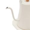 1200W 0.9L Stainless Steel Electric Kettle, Electric Gooseneck Kettle for Coffee and Tea with LED Display (White)