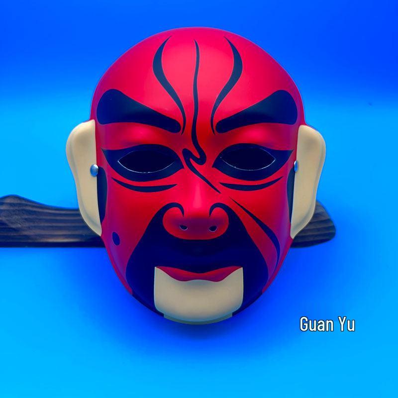 Children's Wearable Peking Opera Full Face Mask - Chinese Kindergarten Style Opera Decoration