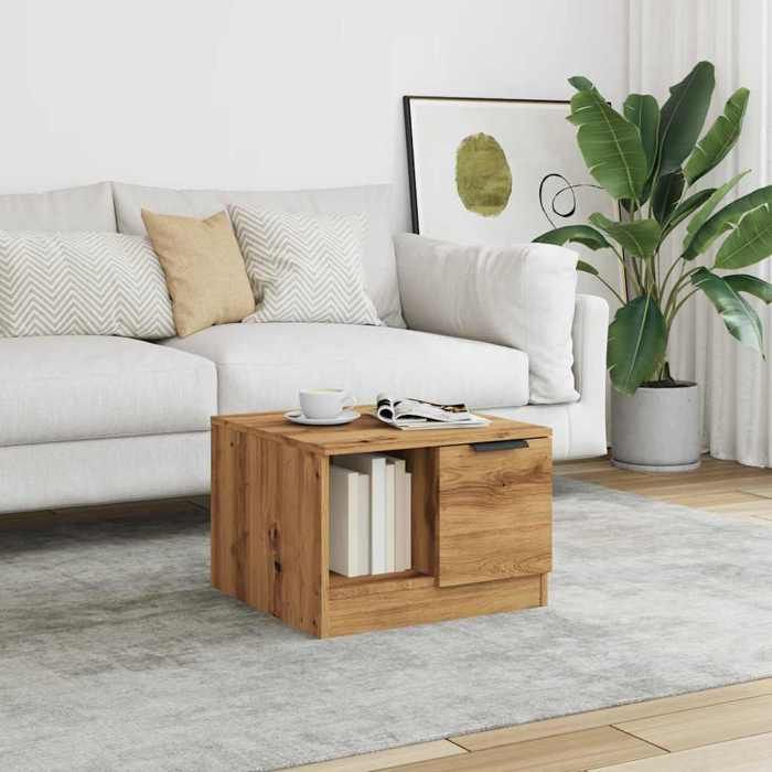 VidaXL Coffee Table Artisan Oak 50x50x36 Cm Engineered Wood, Side Table, Living Room Table, Side Table, End Table 856849