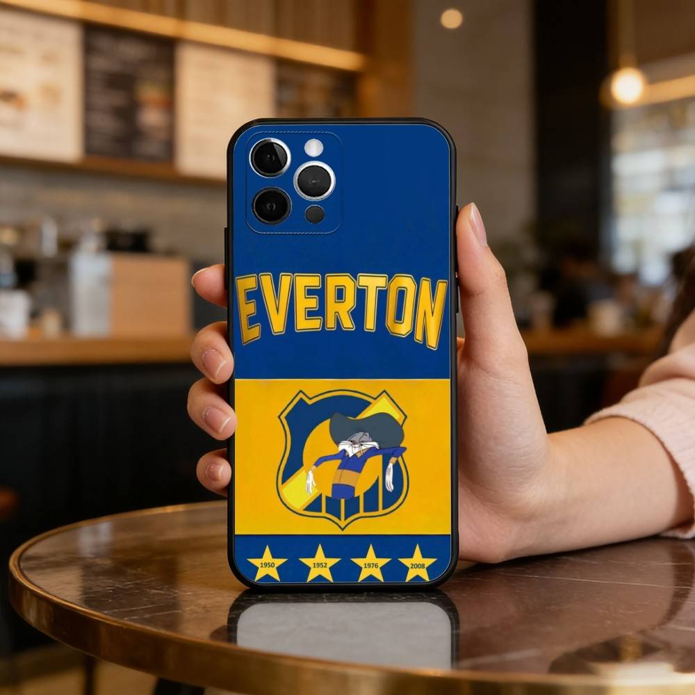 

E-Everton de V-Vina del Mar Phone Case For iPhone 17,16,15,14,13,12,11 Plus,Pro Max,Soft Silicone Black Cover iPhone16pro